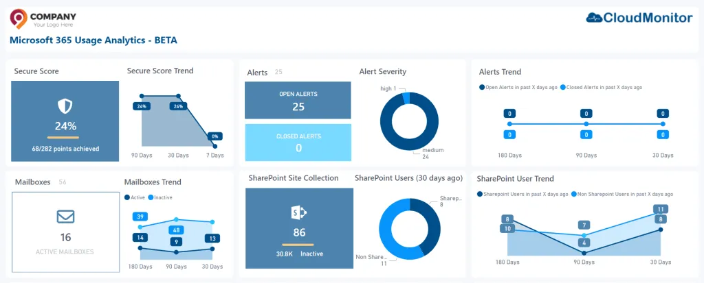 Cost Optimization M365 Usage Analytics Report